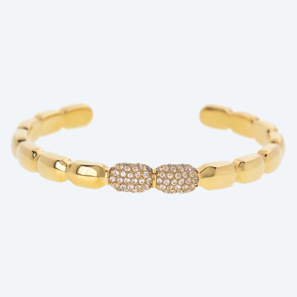 Armreif Edelstahl vergoldet Zirkonia - 113631600000 - 1 - 588px