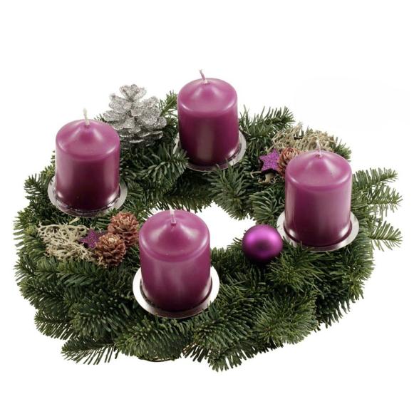 Adventskranz brombeer mit 4 Kerzen - 113645700000 - 1 - 588px