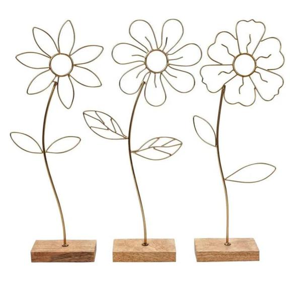 3 Deko-Blüten auf Holz - 113651900000 - 1 - 588px