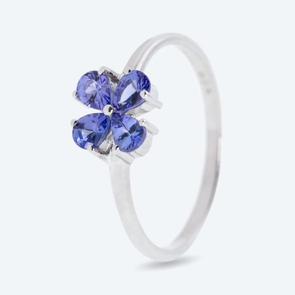 Ring 925 Sterling Silber AA Tansanit Tropfen 16 - 113658500001 - 1 - 588px