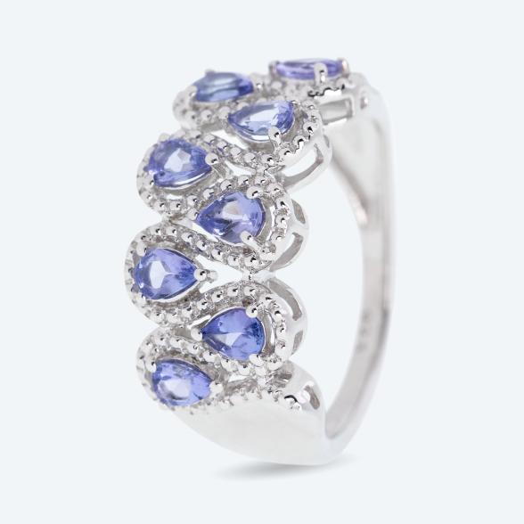 Ring 925 Sterling Silber rhodiniert Tansanit - 113658800000 - 1 - 588px