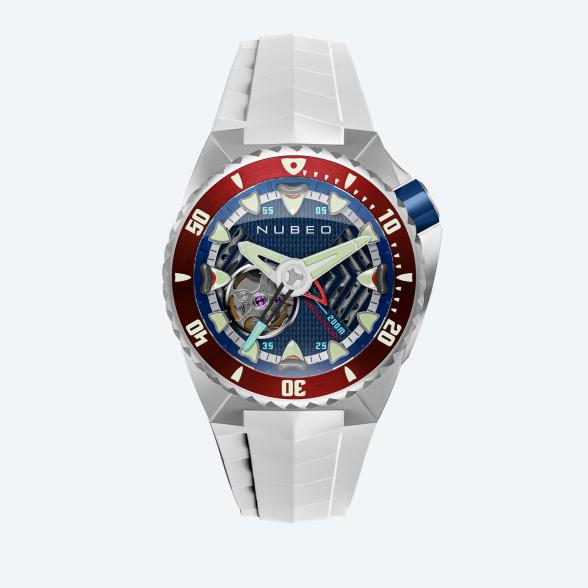 NUBEO Herrenuhr "Megalodon" blau-weiß - 113660200000 - 1 - 588px