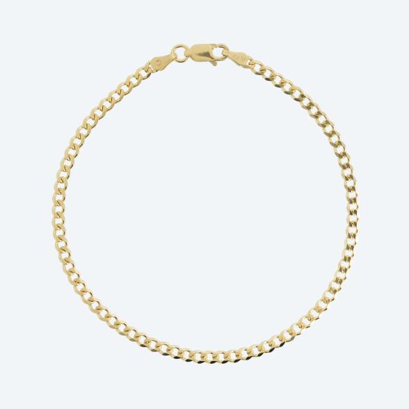 Panzerarmband 925 Silber vergoldet ca. 21 cm - 113662800000 - 1 - 588px