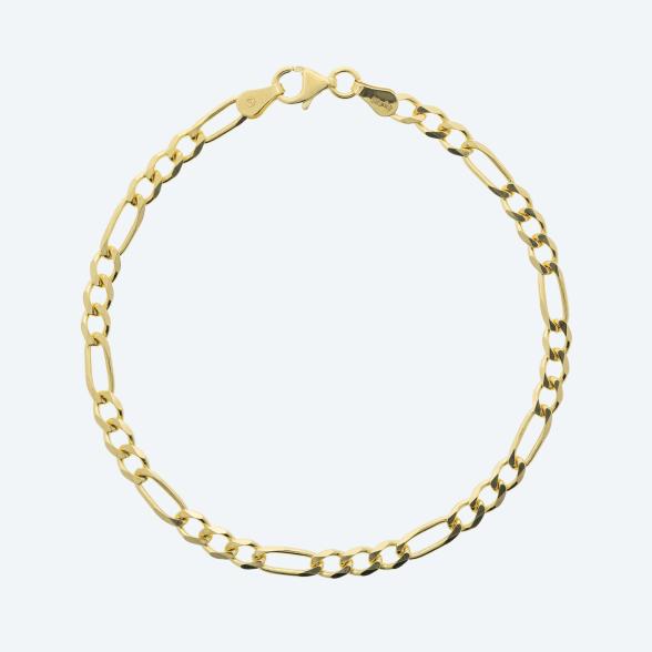 Figaroarmband 925 Silber vergoldet ca. 19 cm - 113663000000 - 1 - 588px