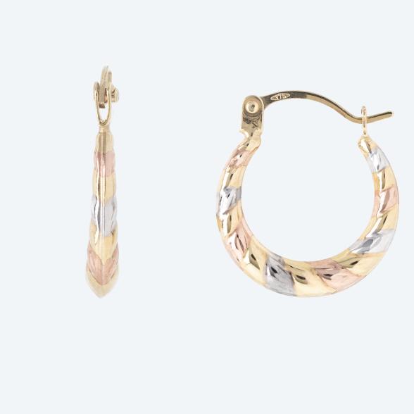 Creolen 375 Gelbgold tricolor - 113665500000 - 1 - 588px