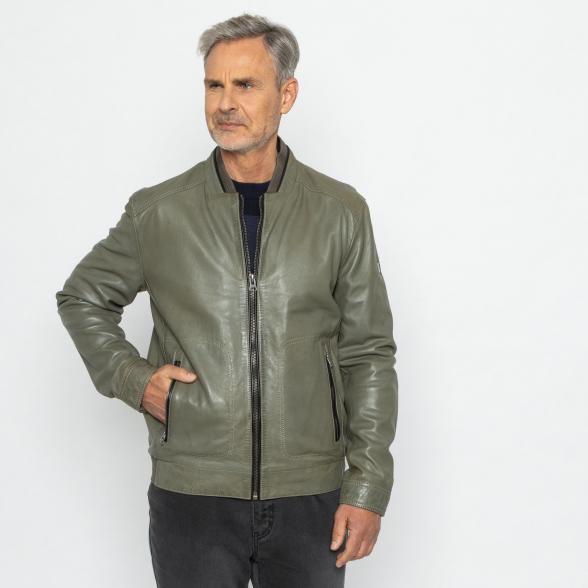 OTTO KERN Herren-Lederjacke khaki 50 - 113670200001 - 1 - 588px