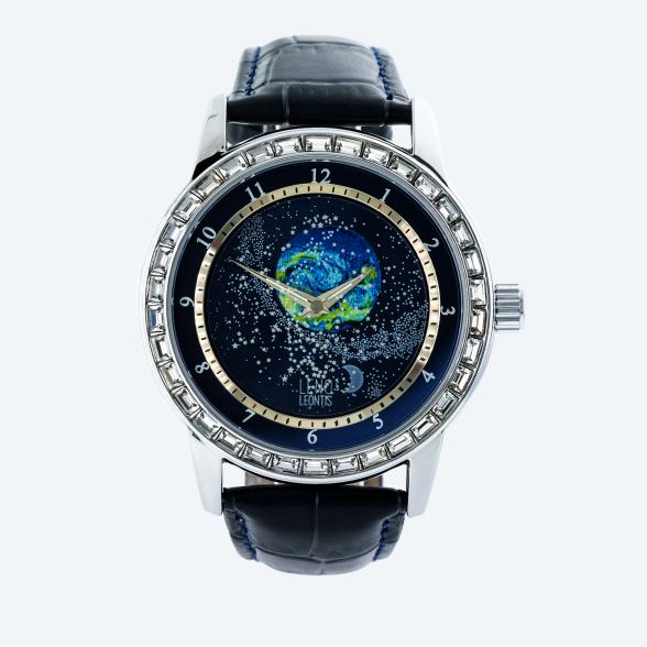 Leno Leontis Herren-Automatikuhr,  blau - 113684600000 - 1 - 588px