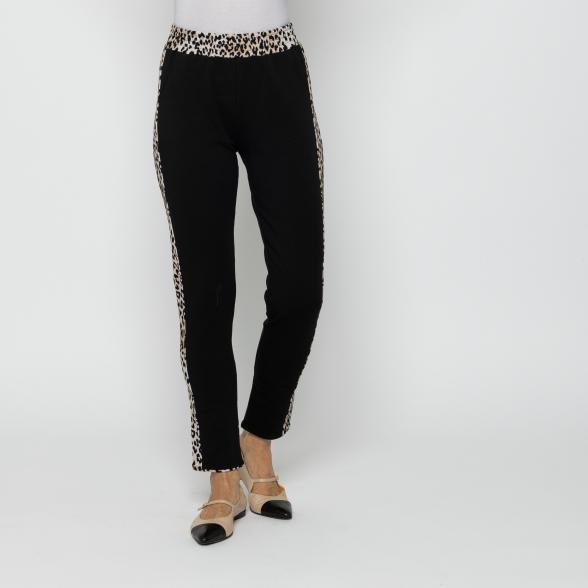 VANESSA STYLE Damen-Hose schwarz/leo 48/50 (4) - 113685700004 - 1 - 588px