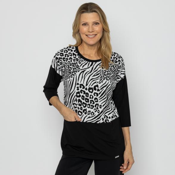 VANESSA STYLE Damen-Shirt schwarz/animal 48/50 (4) - 113686400004 - 1 - 588px