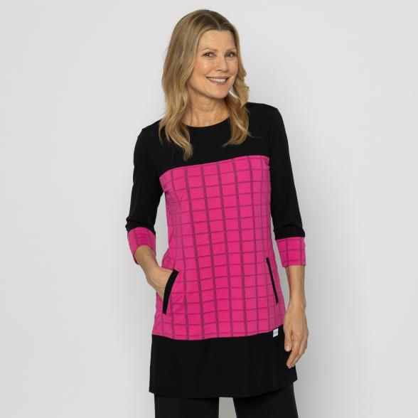 VANESSA STYLE Damen-Longshirt schwarz/pink 48/50 (4) - 113686500004 - 1 - 588px