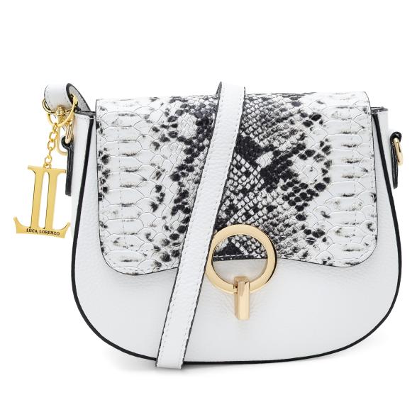 Luca Lorenzo Umhängetasche weiß & Schlangenmuster - 113690400000 - 1 - 588px