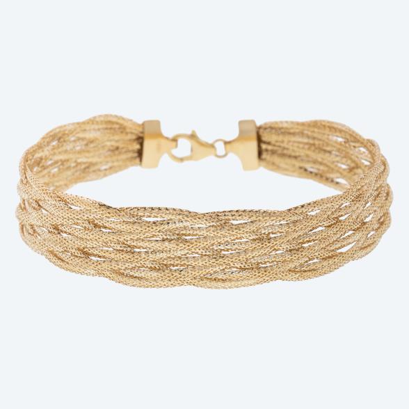 Flechtarmband 375 Gelbgold, ca. 19 cm - 113693100000 - 1 - 588px