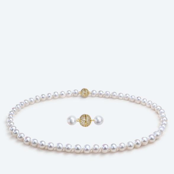 Collier Süßwasserzuchtperlen Magnetverschluß - 113694600000 - 1 - 588px