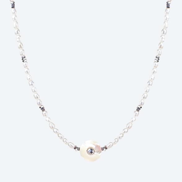 Collier Süßwasserzuchtperle, Hämatit - 113695000000 - 1 - 588px