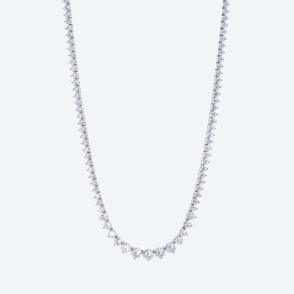 Collier 925 Sterling Silber rhodiniert Zirkonia - 113697100000 - 1 - 588px