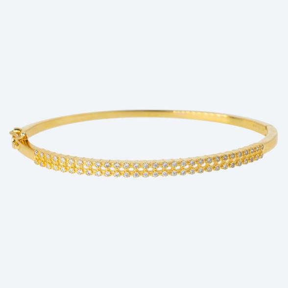 Armreif 925 Sterling Silber vergoldet Zirkonia - 113703000000 - 1 - 588px