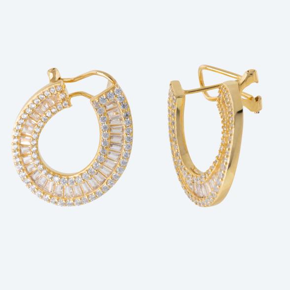 Creolen 925 Sterling Silber vergoldet Zirkonia - 113703200000 - 1 - 588px