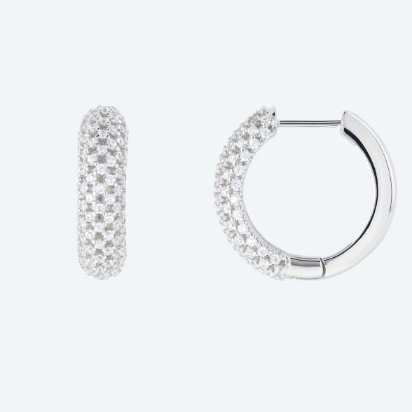 Creolen 925 Sterling Silber rhodiniert  Zirkonia - 113704100000 - 1 - 588px