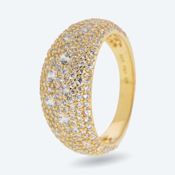 Ring 925 Sterling Silber vergoldet Zirkonia 19 - 113704600004 - 1 - 588px