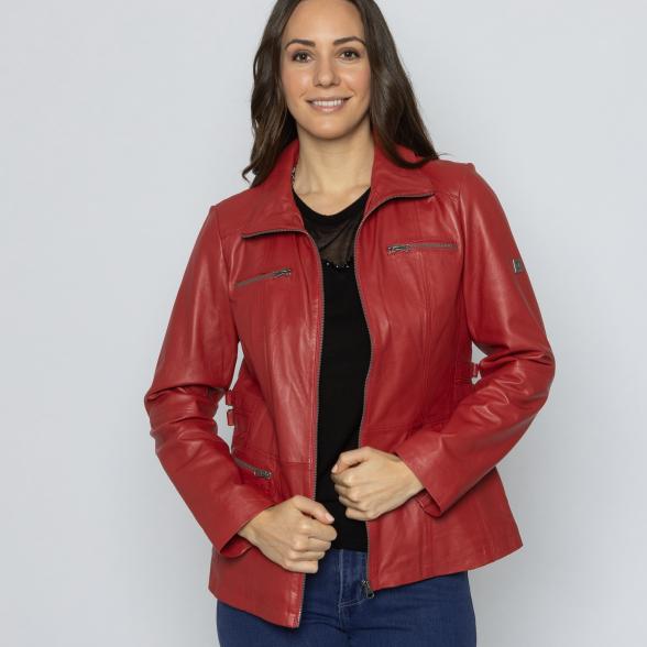 OTTO KERN Damen-Lederjacke rot 38 - 113705400001 - 1 - 588px