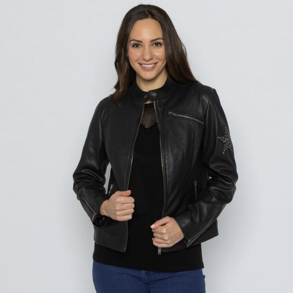 OTTO KERN Damen-Lederjacke schwarz 38 - 113705500001 - 1 - 588px