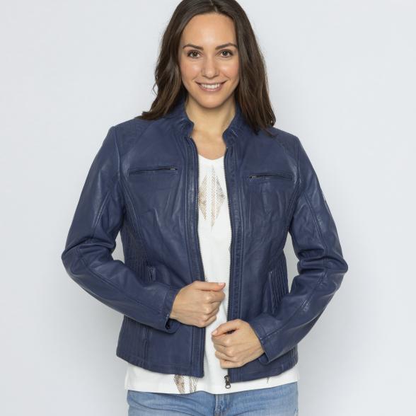 OTTO KERN Damen-Lederjacke jeansblau 40 - 113706100002 - 1 - 588px