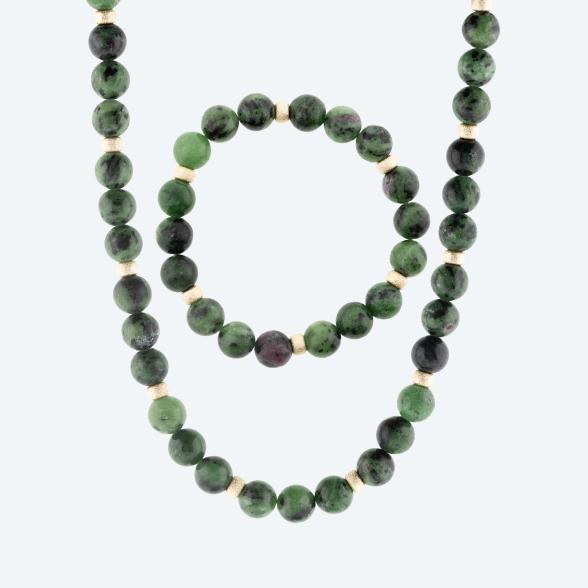SET: Collier+Armband Rubinzoisit Magnetverschluß - 113724700000 - 1 - 588px