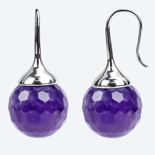 Ohrhänger 925 Sterling Silber Amethyst vergoldet - 113745600002 - 1 - 588px