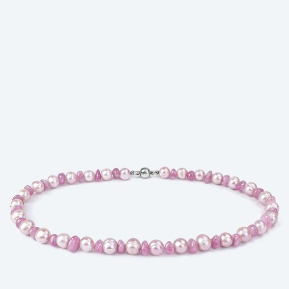 Collier Rosenquarz, SWZPerlen Magnetverschluß - 113746500000 - 1 - 588px