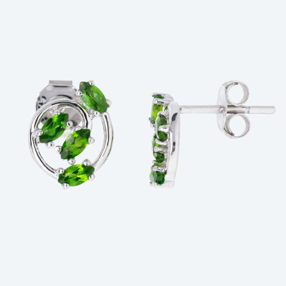 Ohrstecker 925 St. Silber rhodiniert Chromdiopsid - 113762400000 - 1 - 588px