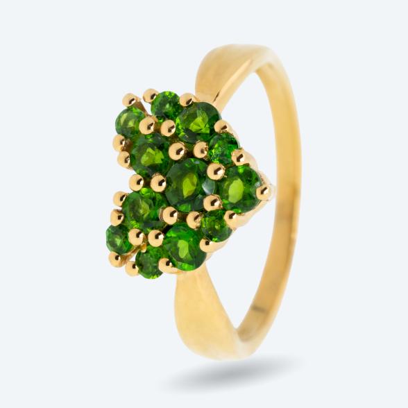 Ring 925 St. Silber vergoldet Chromdiopsid 16 - 113762500001 - 1 - 588px