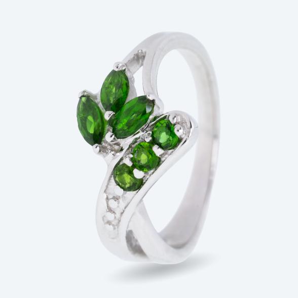 Ring 925 St. Silber rhodiniert Chromdiopsid 17 - 113762600001 - 1 - 588px