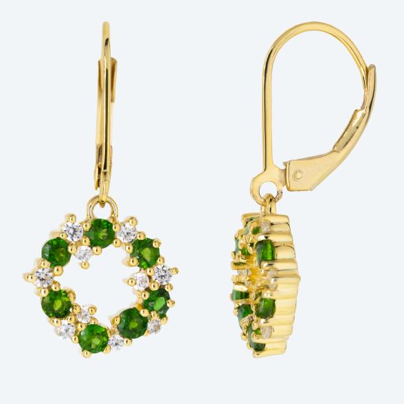 Ohrhänger 925 St. Silber vergoldet Chromdiopsid - 113763100000 - 1 - 588px