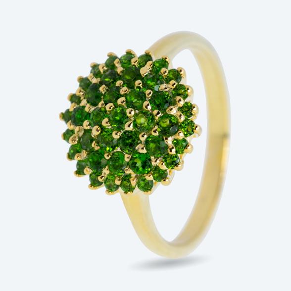 Ring 925 St. Silber vergoldet Chromdiopsid 17 - 113763200001 - 1 - 588px