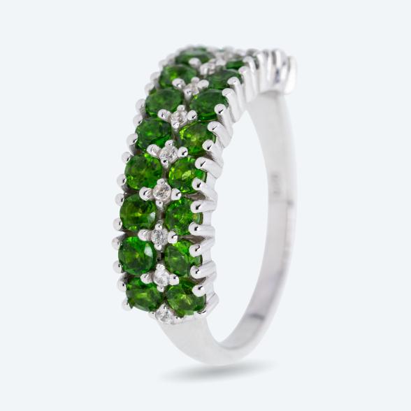 Ring 925 St. Silber rhodiniert Chromdiopsid 17 - 113763400001 - 1 - 588px