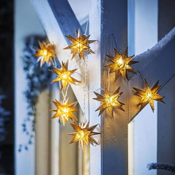 LED-Lichterkette Sterne gold - 113770000000 - 1 - 588px