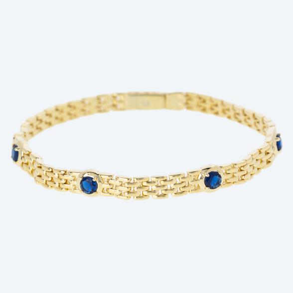 Armband Bronze vergoldet Zirkonia blau - 113770400000 - 1 - 588px