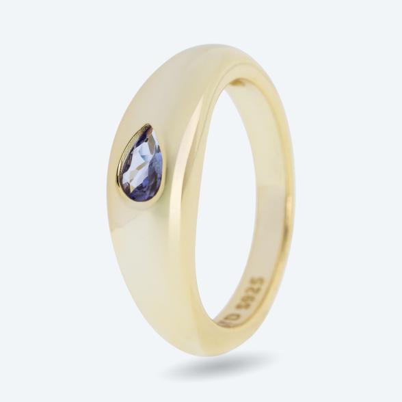 Ring 925 Silber vergoldet Tansanit 18 - 113803100001 - 1 - 588px