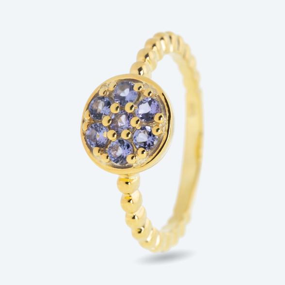 Ring 925 Silber vergoldet Tansanit 16 - 113808800001 - 1 - 588px