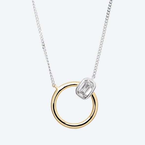 LG Collier 925 Sterling Silber bicolor Diamant - 113811400000 - 1 - 588px
