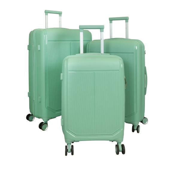 3-teiliges Polypropylen-Kofferset 'Antigua' grün - 113822700000 - 1 - 588px