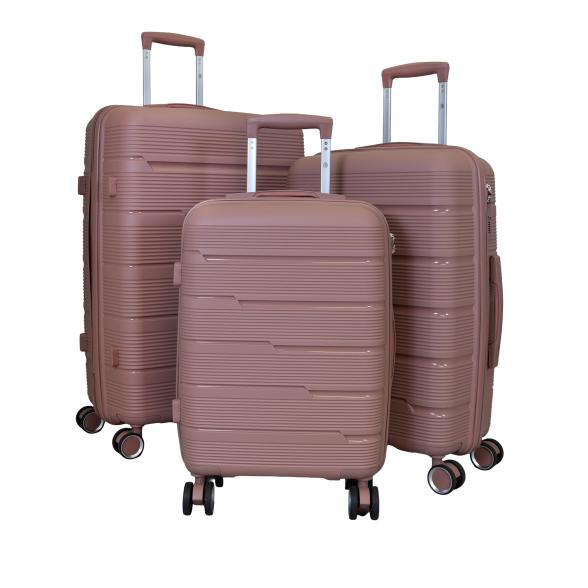 3-teiliges Polypropylen-Kofferset 'Aruba' rosè - 113822800000 - 1 - 588px
