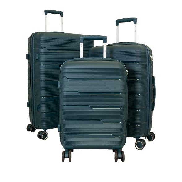 3-teiliges Polypropylen-Kofferset 'Aruba' grün - 113822900000 - 1 - 588px