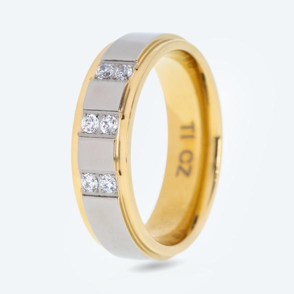 Ring Titan bicolor Zirkonia 17 - 113852900001 - 1 - 588px