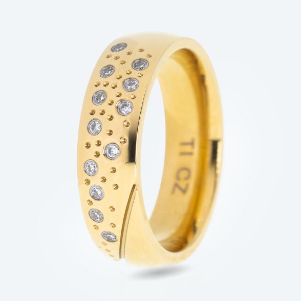 Ring Titan vergoldet Zirkonia 17 - 113853300001 - 1 - 588px