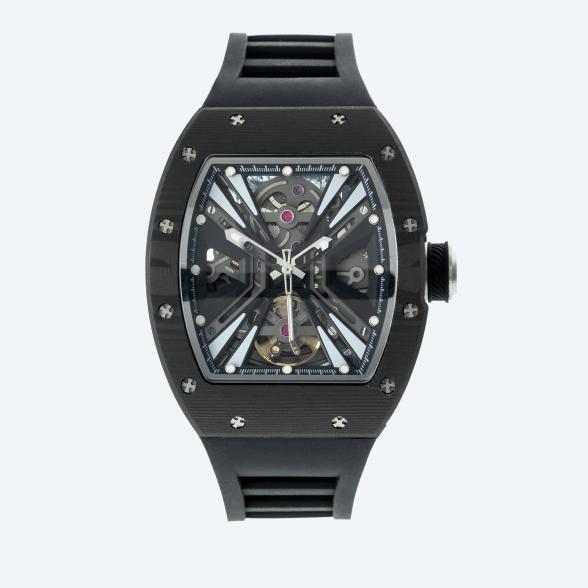 Sentempa Herren-Automatikuhr "Tonneau Carbon" - 113854800000 - 1 - 588px