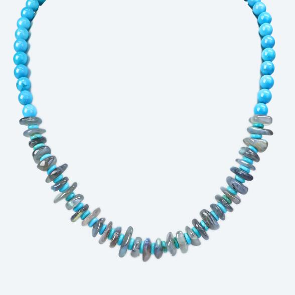 Collier Howlith gef. ,Labradorit Magnetverschluß - 113856100000 - 1 - 588px