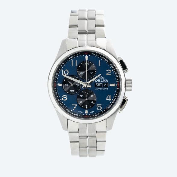 DELMA Herrenuhr Klondike Classic Automatik blau - 113864900000 - 1 - 588px