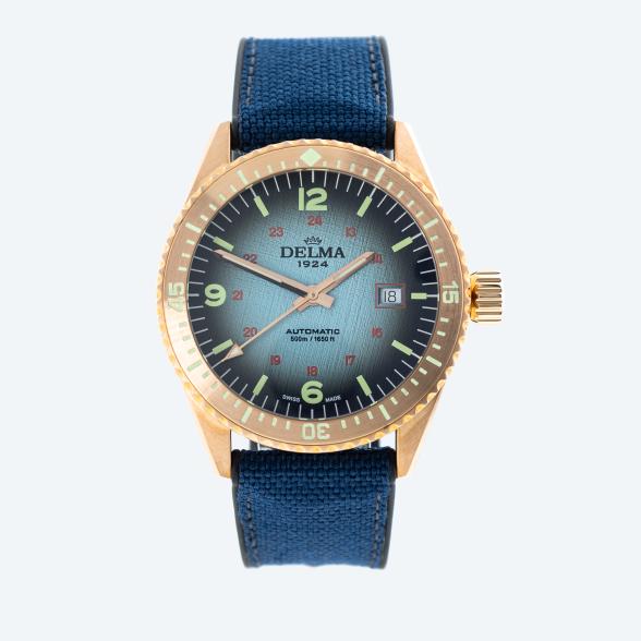 DELMA Herren-Automatikuhr "Cayman Bronze", iceblau - 113865100000 - 1 - 588px