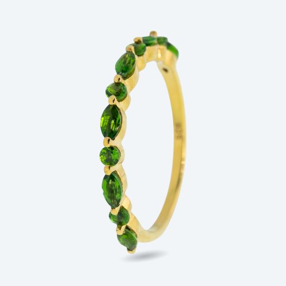 Ring 925 St. Silber vergoldet Chromdiopsid 18 - 113873100003 - 1 - 588px